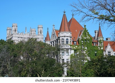 Ivy Covered Gothic College Building