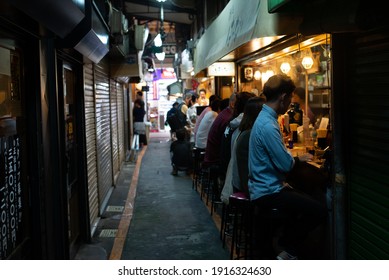Izakaya small street at tokyo