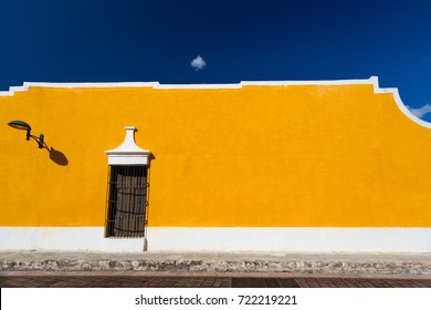 Izamal, Mexico. Yellow Building Wall