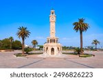 Izmir Clock Tower. It is a historic clock tower located at the Konak Square in Izmir city in Turkey.