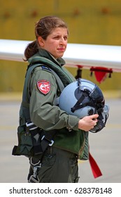 Izmir, Turkey - April 17, 2013: Turkish Air Force trains its pilots, after four-year academic education at the Air Force Academy, the 2nd Main Jet Base Training Center Command located in Izmir.