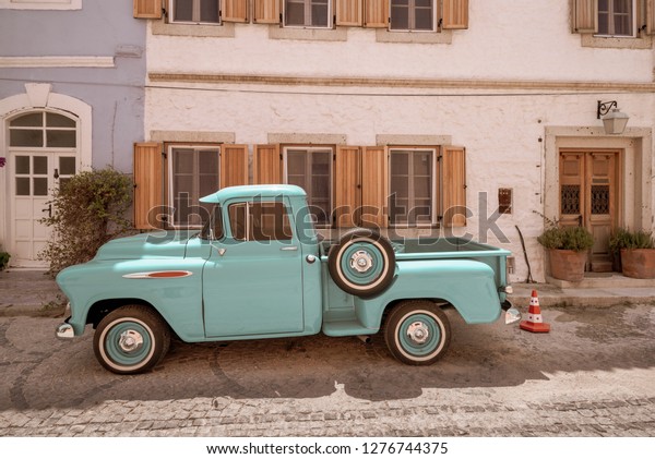 IZMIR, TURKEY - JULY 11-2018: Vintage Chevrolet
Pickup on street