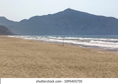 Iztuzu Beach is a nesting place for sea turtles and a popular swimming beach near Dalyan in the Aegean shore. Mugla-Turkey. 
