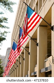 J. Edgar Hoover Building American Flags