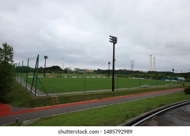 The J- Village In Fukushima, Japan-July, 2019 : It Is The Sports And Community Hotel. It Was Used As A Tsunami Disaster Relief Center In 2011 And Was Has Outdoor And Indoor Football Practice Grounds.