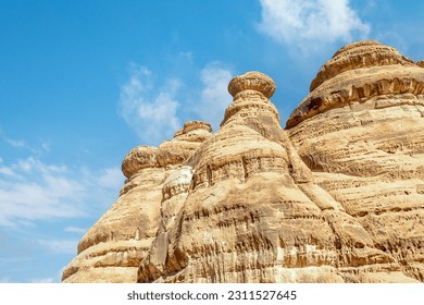 Jabal Ithlib hidden nabataean cave, Al Ula, Saudi Arabia - Shutterstock ID 2311527645