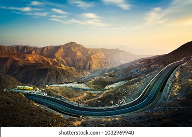 Jabal Jais the highest mountain in the UAE, home of the longest zip line in the world - Powered by Shutterstock