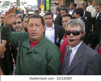 JABOATAO, BRAZIL - MARCH 26: Hugo Chavez Talks To People On The Street March 26, 2008 In Jaboatao, Pernambuco, Brazil.