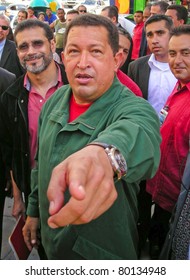 JABOATAO, BRAZIL - MARCH 26: Hugo Chavez Talks To People On The Street March 26, 2008 In Jaboatao, Pernambuco, Brazil.