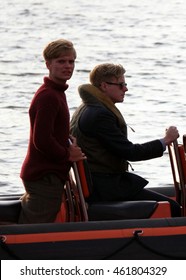 Jack Lowden, Tom Glynn Carney, Filming For The World War II Action Thriller Dunkirk By Urk Netherlands July 2016