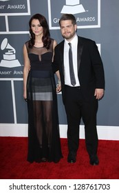 Jack Osbourne, Lisa Stelly At The 55th Annual GRAMMY Awards, Staples Center, Los Angeles, CA 02-10-13