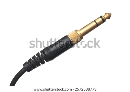 jack plug audio cable isolated on white background