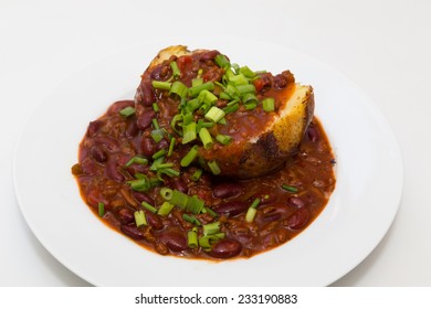 Jacket Potato With Chilli Closeup