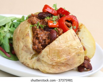 Jacket Potato Filled With Chilli