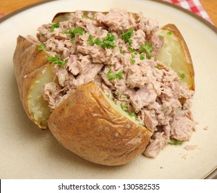 Jacket Potato With Tuna Mayonnaise.