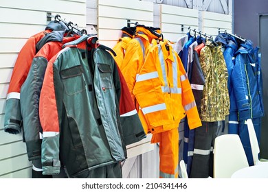 Jackets workwear for builders and industry in store