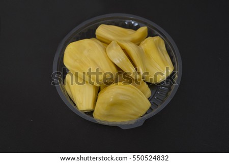 Jackfruit or Kanoon in clear plastic box