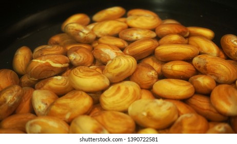 Jackfruit seeds in the water. The way how to cook Jackfruit seeds. Bring the water and seeds to a boil. Healthy snack.                           