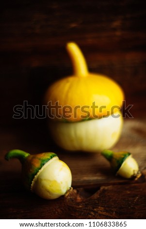 Jack-o-lantern pumpkins shot on white background