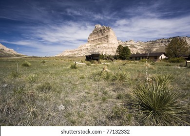 Jackson Butte And The Oregon Trail - Seen In Nebraska.