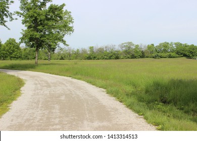 Jackson County, Missouri / USA - May 15 2019: Longview Lake Trail At Mile Marker 0.6