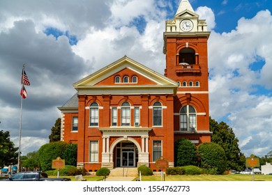 Jackson Georgia/usa-november 9 2019 The City Of Jackson Georgia Courthouse