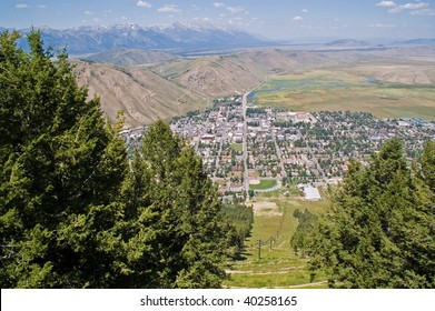 Jackson Hole, A View From The Heights Of The Ski Lift