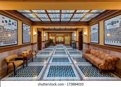 JACKSON, MISSISSIPPI - JANUARY 13: Corridor Leading To The House Of Representatives Chamber In The Mississippi State Capitol Building On January 13, 2014 In Jackson, Mississippi