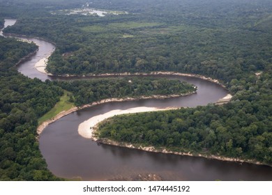 Jackson, MS / USA - July 13, 2019: Pearl River In Central MS Between Hinds County And Rankin County