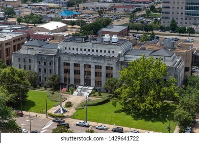 Jackson, MS / USA - June 18, 2018: Hinds County Court House In Downtown Jackson, Mississippi