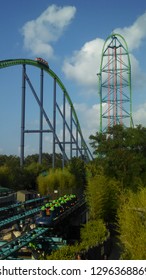 Jackson, NJ, USA July 18, 2015 Kingda Ka Rollercoaster In Jackson, New Jersey Stands As The Tallest Coaster In The World