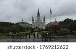 Jackson square under the rain