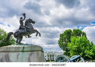 Jackson Statue Canons President's Park Lafayette Square White House Washington DC 1850 Clark Mills Sculptor