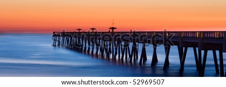 jacksonville beach, florida pier at sunrise
