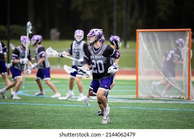 Jacksonville, Florida USA. April 2nd 2022. High Point University Men's Lacrosse Midfielder Brad Rider At A Game Vs Jacksonville University