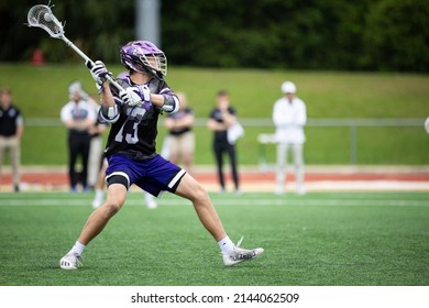 Jacksonville, Florida USA. April 2nd 2022. High Point University Men's Lacrosse Attacker Jack Vanoverbeke At A Game Vs Jacksonville University