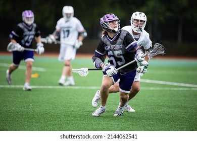 Jacksonville, Florida USA. April 2nd 2022. High Point University Men's Lacrosse Attacker Number 55 Brayden Mayea During A Game Vs Jacksonville University.