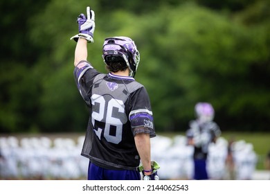 Jacksonville, Florida USA. April 2nd 2022. High Point University Men's Lacrosse Attacker Michael Ippolito At A Game Vs Jacksonville University