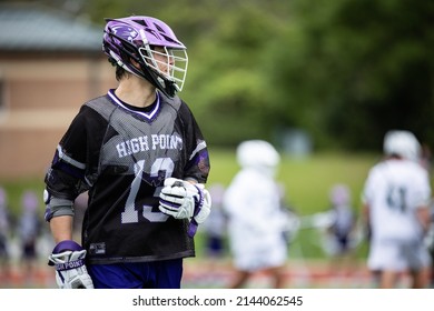 Jacksonville, Florida USA. April 2nd 2022. High Point University Men's Lacrosse Attacker Jack Vanoverbeke At A Game Vs Jacksonville University