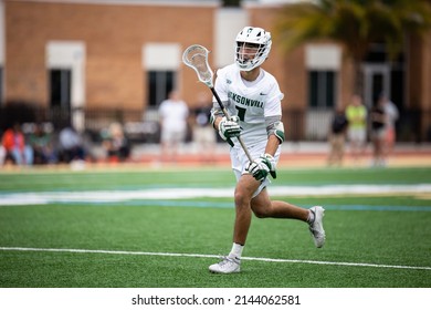 Jacksonville, Florida USA. April 2nd 2022. Jacksonville University Men's Lacrosse Attacker Tom Heed At A Game Vs High Point University