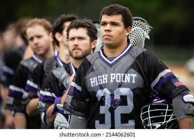 Jacksonville, Florida USA. April 2nd 2022. High Point University Men's Lacrosse Attacker Number 32 Asher Nolting At A Game Vs Jacksonville University