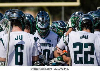 Jacksonville, Florida USA. February 23rd 2019. Jacksonville University Players At The Moe's Lacrosse Classic