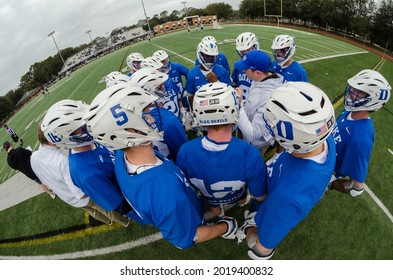 Jacksonville, Florida USA. February 2nd 2019. Duke University Lacrosse Players During A Game Vs Jacksonville University.