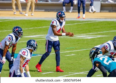 Jacksonville, Florida USA November 8 2020 NFL Houston Texans Vs Jacksonville Jaguars Deshaun Watson