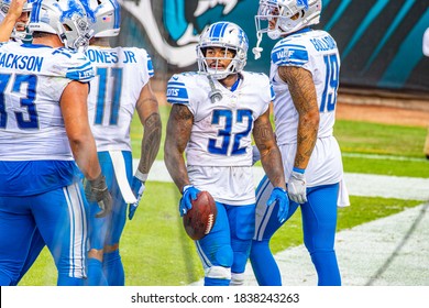 Jacksonville, Florida USA October 18 2020 NFL Detroit Lions Vs Jacksonville Jaguars D'Andre Swift