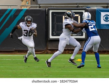 Jacksonville, Florida USA September 13, 2020 Jacksonville Jaguars Vs Indianapolis Colts 
James Robinson 