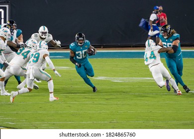 Jacksonville, Florida USA September 24, 2020 Jacksonville Jaguars Vs Miami Dolphins James Robinson 