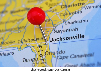 Jacksonville Pinned On Map Florida 260nw 1057166558 