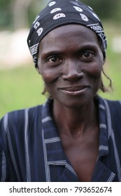 JACMEL, HAITI - June 2013: Villager woman smiles