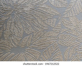 Jacquard upholstery fabric texture with flower pattern
